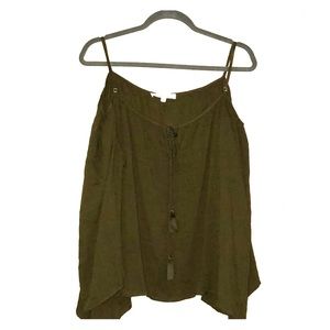 Olive green top (looks brown in certain lighting)